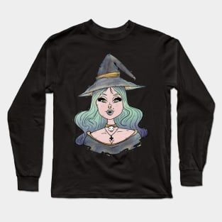 Cute witch girl Long Sleeve T-Shirt